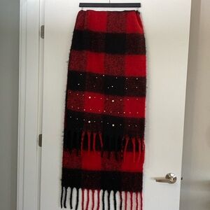 Madden Oversized Softest Blanket Travel Scarf Buffalo Plaid Pearl Zara Madewell